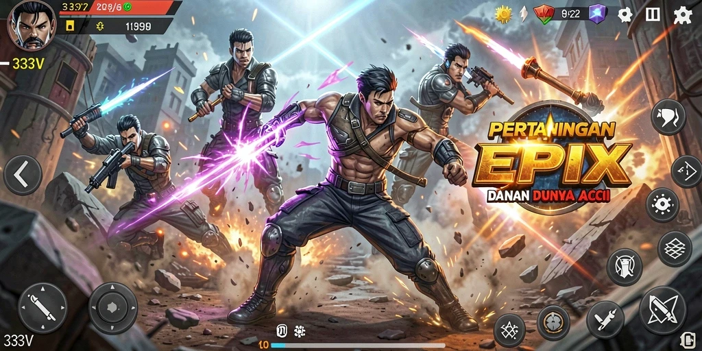 Gameplay aksi mendebarkan dalam 333V yang penuh tantangan.