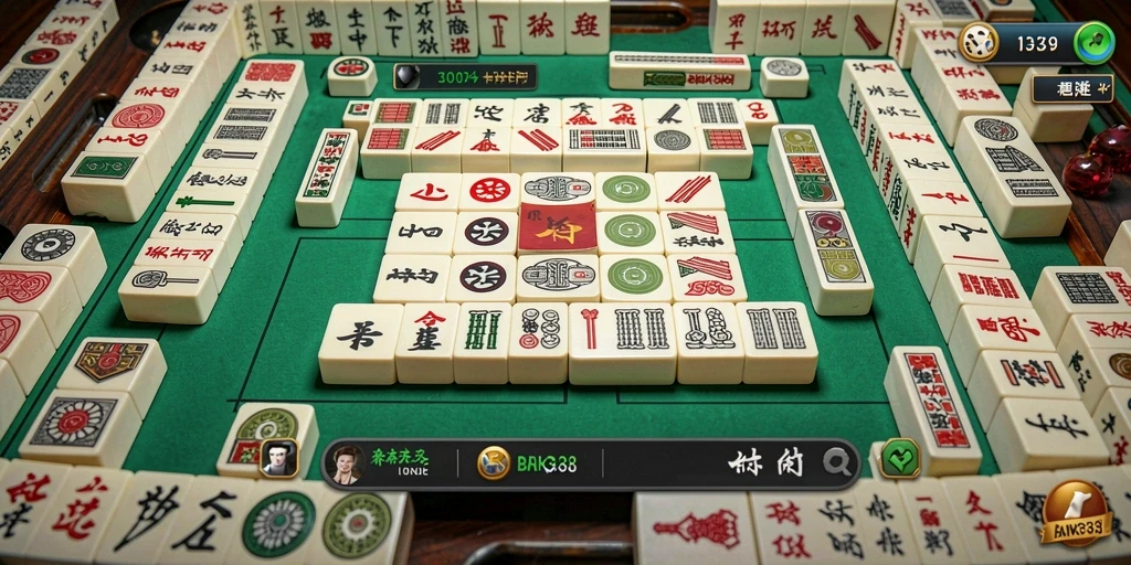 Tampilan gameplay menarik dari BANK338 dengan elemen Mahjong.