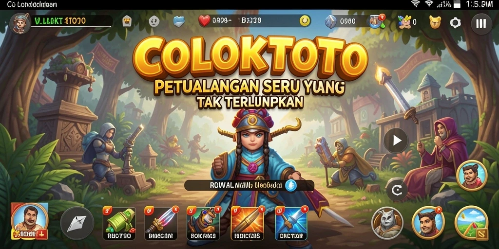 Tangkapan layar gameplay COLOKTOTO yang menunjukkan aksi petualangan yang mendebarkan.
