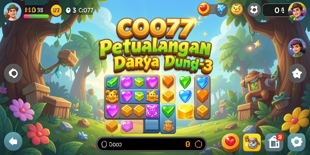 Gameplay <strong>COO77</strong> yang penuh warna dan seru dalam kategori Match-3.