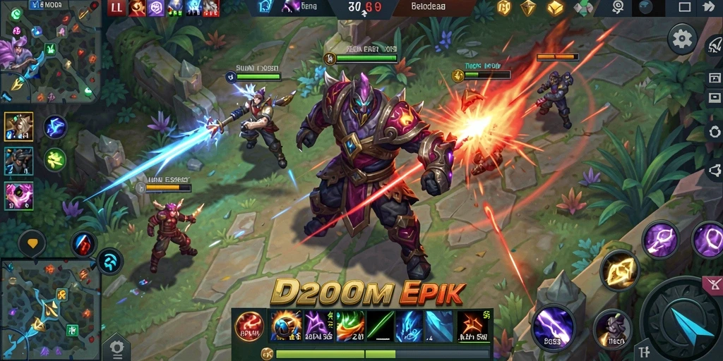 Gameplay seru dan strategi tim dalam aksi D200M.