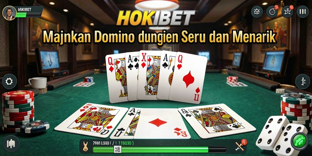 Tampilan gameplay HOKIBET yang menarik dalam permainan Domino.