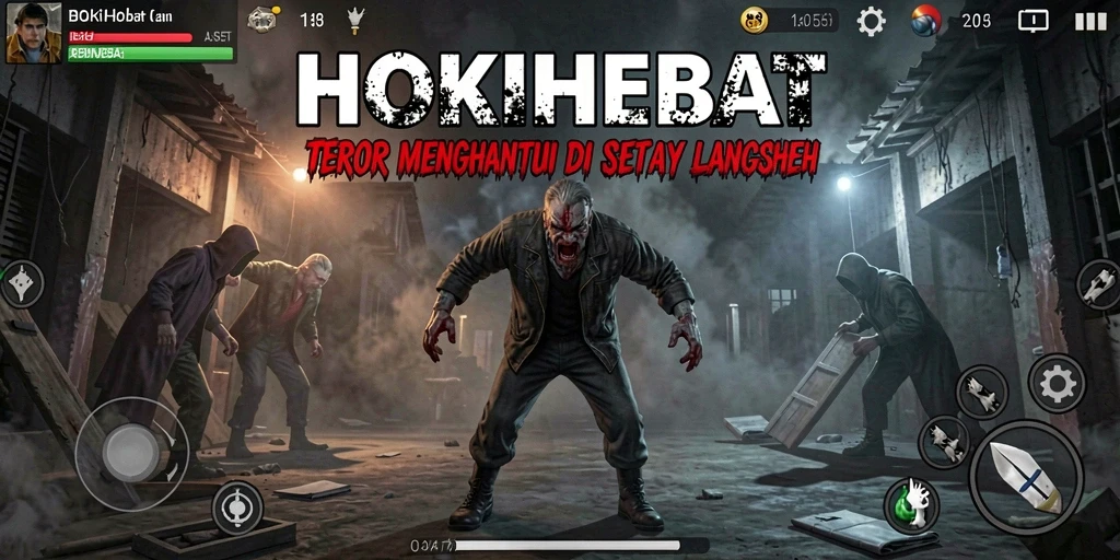 Gameplay menegangkan di HOKIHEBAT dengan atmosfer horror yang mencekam.