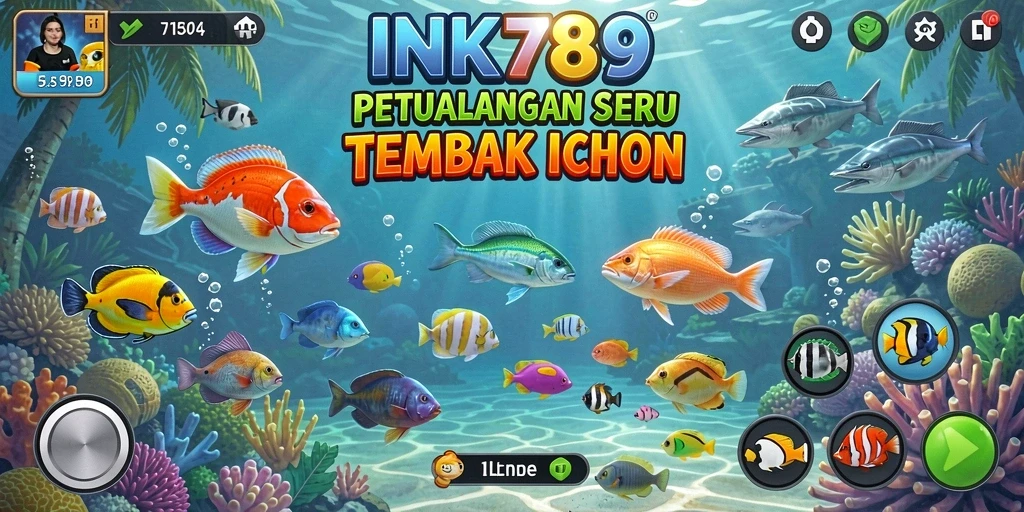 Gameplay seru Tembak Ikan dengan grafis penuh warna.