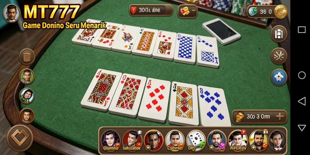 Screenshot gameplay <strong>MT777</strong> menampilkan aksi seru permainan Domino.