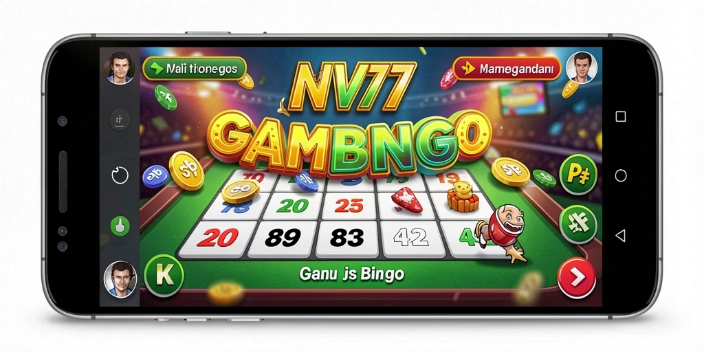 Tampilan gameplay NV77 yang menampilkan keseruan permainan Bingo.