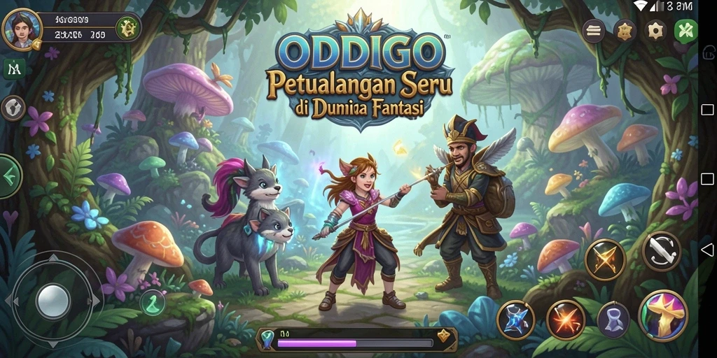 Tampilan gameplay ODDIGO yang mengasyikkan dan penuh aksi.