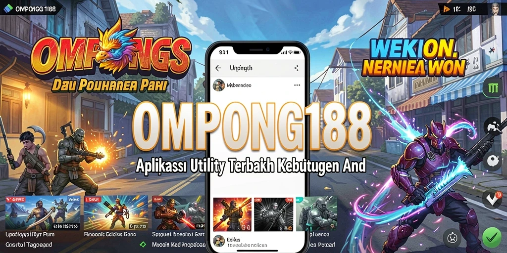 Tampilan utama OMPONG188 dengan fitur-fitur Utility yang bermanfaat.