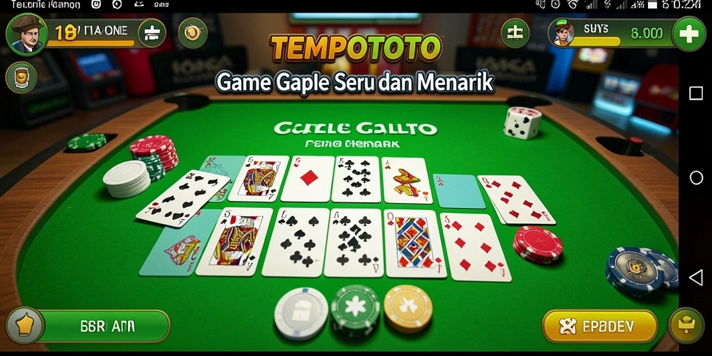 Tampilan gameplay Gaple yang menarik dan interaktif.