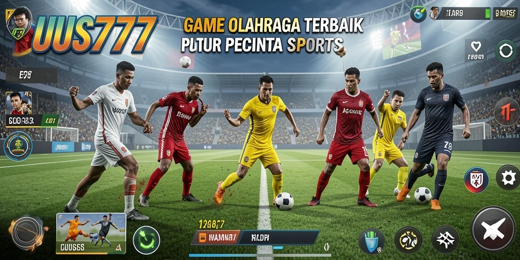 Screenshot utama UUS777 menampilkan aksi seru permainan olahraga.